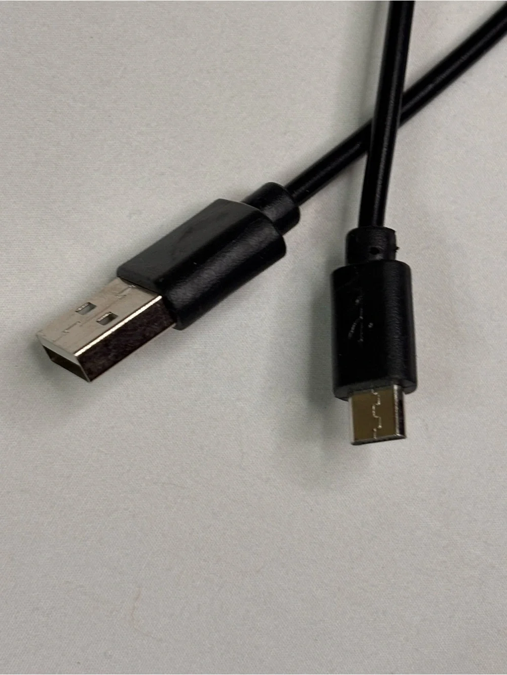 Black USB-A to Micro-USB Charging Cable